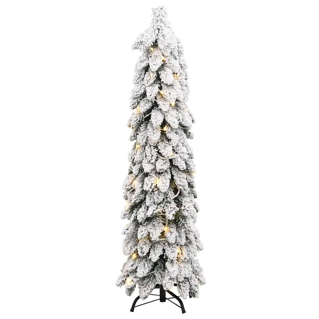 HKM-613139 Lifelike 150 cm Artificial Christmas Tree with 80 Warm White LED Lights and Snow Effect