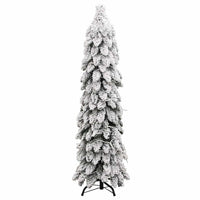 HKM-613139 Lifelike 150 cm Artificial Christmas Tree with 80 Warm White LED Lights and Snow Effect
