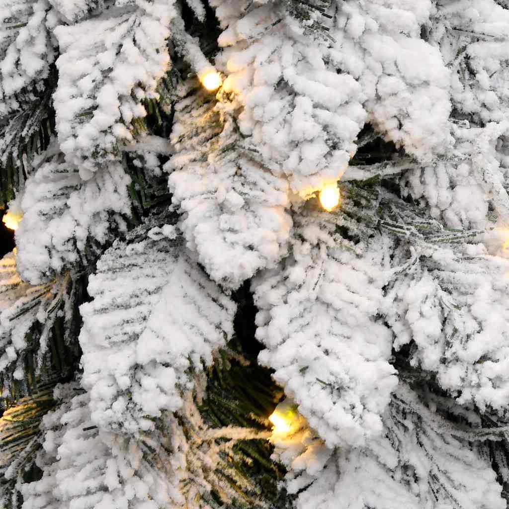 HKM-613139 Lifelike 150 cm Artificial Christmas Tree with 80 Warm White LED Lights and Snow Effect