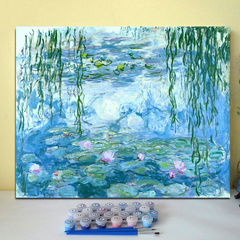 HKM-613331 DIY Digital Oil Painting Kit for Hand-Painted Living Room and Bedroom Décor - Landscape Theme on Linen