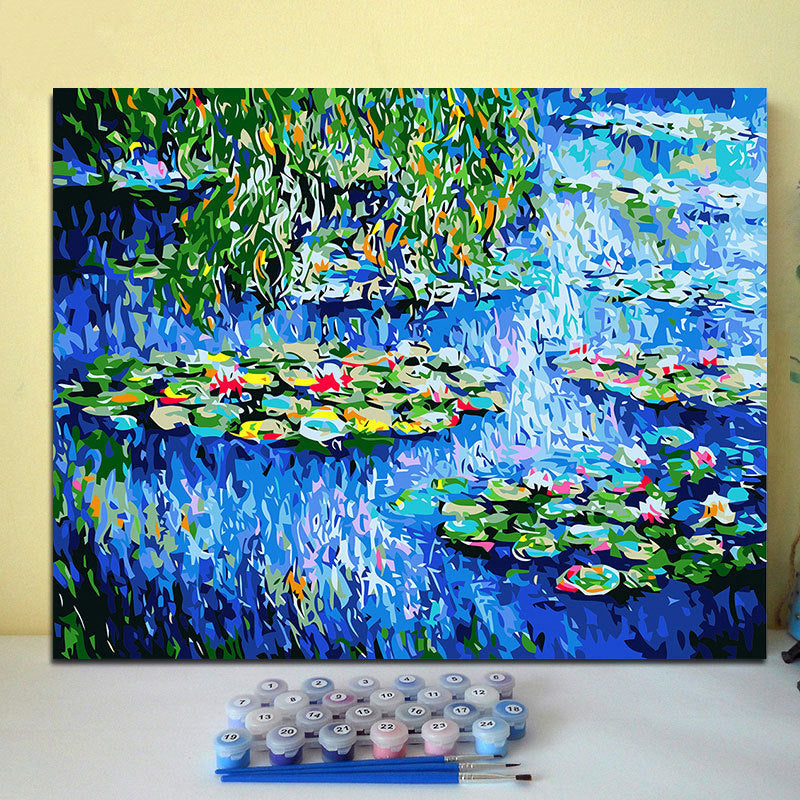 HKM-613331 DIY Digital Oil Painting Kit for Hand-Painted Living Room and Bedroom Décor - Landscape Theme on Linen