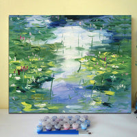 HKM-613331 DIY Digital Oil Painting Kit for Hand-Painted Living Room and Bedroom Décor - Landscape Theme on Linen