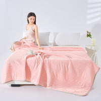 HKM-613331 Lightweight Summer Ice Silk Quilt - Machine Washable, Multiple Sizes Available