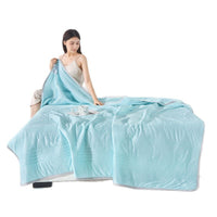 HKM-613331 Lightweight Summer Ice Silk Quilt - Machine Washable, Multiple Sizes Available