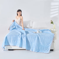 HKM-613331 Lightweight Summer Ice Silk Quilt - Machine Washable, Multiple Sizes Available