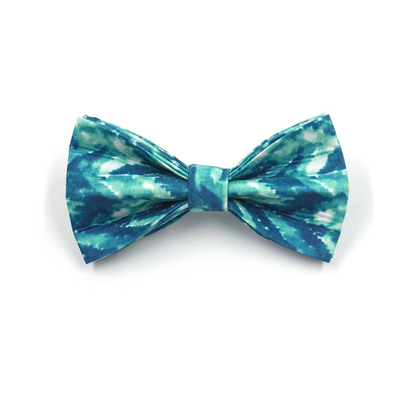 HKM-613331 Pet Bow Collar and Leash Set - Stylish Cloth Design for Dogs, Ideal for Weddings and Parties