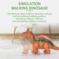 HKM-613587 Electric Walking Dinosaur Toy with Light and Music for Kids Ages 2-4 - 23cm Model