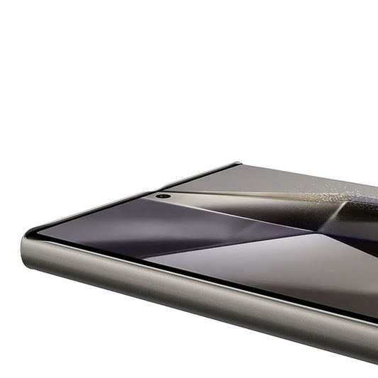 HKM-613587 Titanium Black Hard Phone Case for Samsung S24 Ultra and S23 Ultra - Drop-Resistant Protection