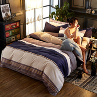 HKM-613651 Pure Cotton Winter Duvet Cover Set - Multiple Styles and Sizes Available