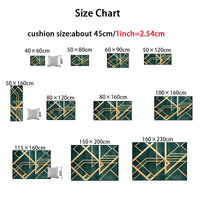 HKM-613715 Dark Green Retro Persian Pattern Doormat for Bedroom, Living Room, Kitchen – Machine Washable Polyester Fiber Carpet in Multiple Sizes