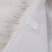 HKM-613779 Pure White Flannel Christmas Tree Skirt – 48-Inch Decorative Wool Accent