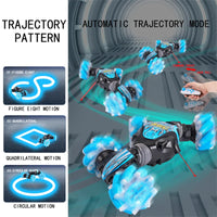 HKM-613907 Smart Follow Twisting RC Car with Flash Light Remote Control for Kids - Electric Stunt Drift Toy