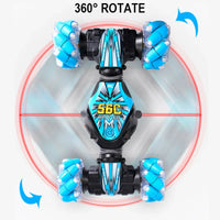 HKM-613907 Smart Follow Twisting RC Car with Flash Light Remote Control for Kids - Electric Stunt Drift Toy