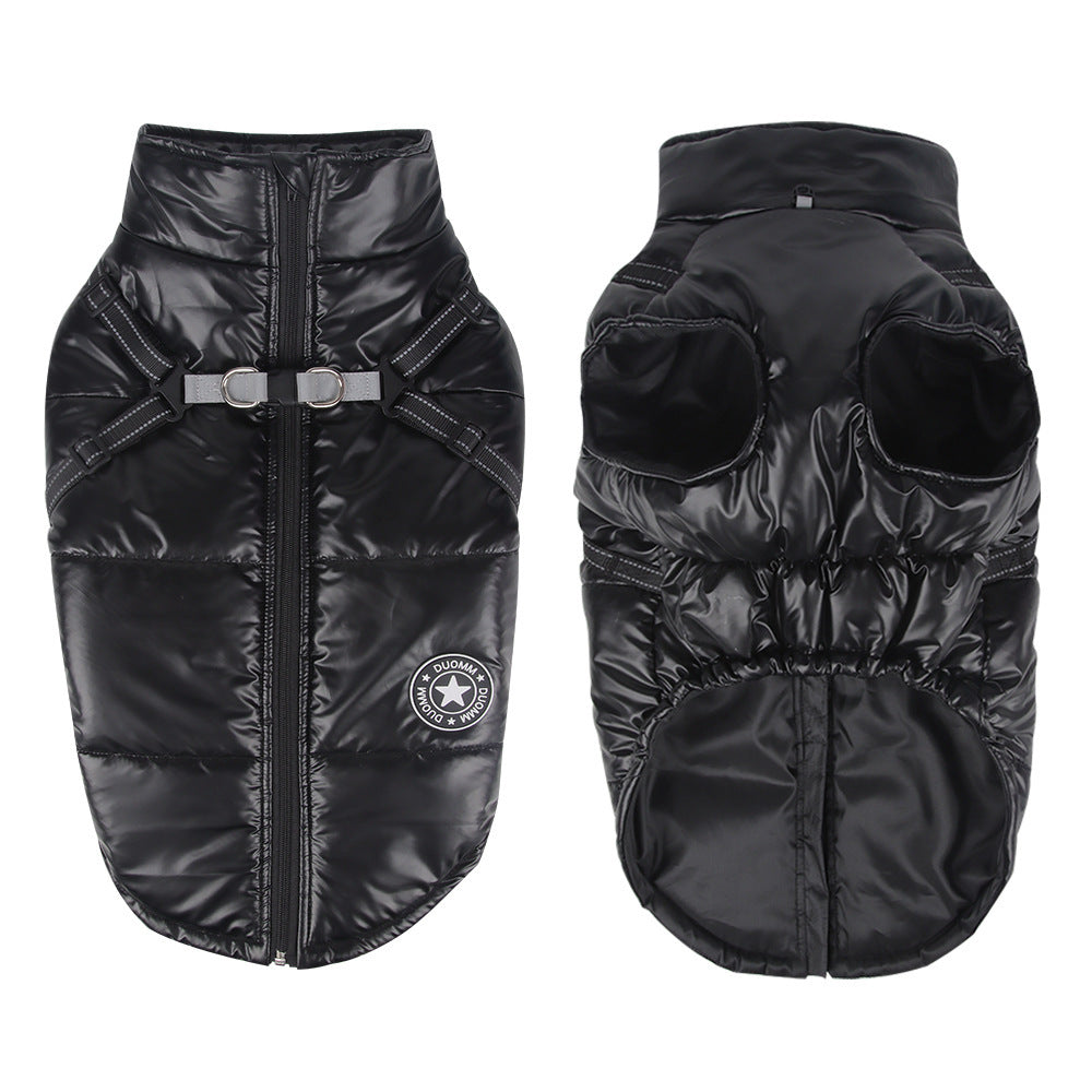 HKM-613971 Reflective Windproof Cotton Coat for Big Dogs - Warm and Comfortable Pet Clothing