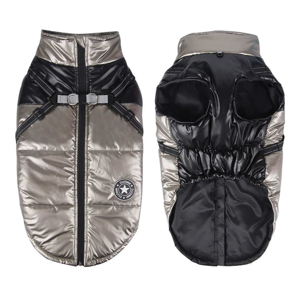 HKM-613971 Reflective Windproof Cotton Coat for Big Dogs - Warm and Comfortable Pet Clothing