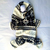 HKM-614099 Fawn Snowflake Pattern Dog Clothes with Soft Fabric and Fur Ball – Sizes XS to XXL