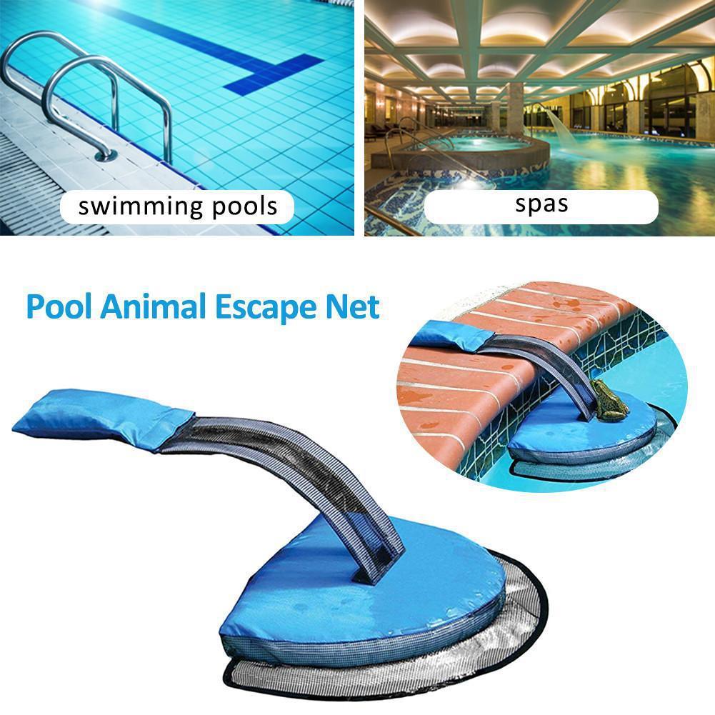 HKM-614163 Small Animal Escape Net for Pools - Blue Polyester Fiber Frog Rescue Tool