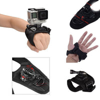 HKM-614227 360-Degree Rotation Palm Wrist Strap for GoPro Action Cameras, Comfortable Arm & Wrist Mount for Outdoor Sports