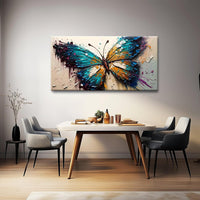 HKM-614419 Handmade Abstract Oil Painting of Butterfly on Canvas for Home Wall Art Decoration