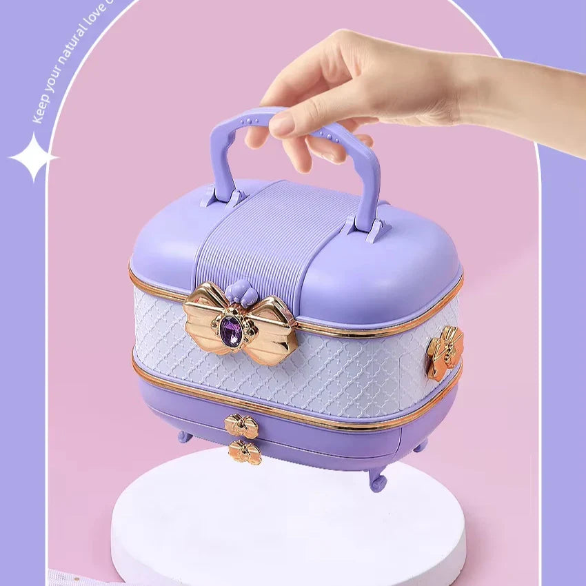 Kids Pretend Makeup Kit with Handheld Makeup Box – DIY Cosmetics Set for Role Play and Imaginative Fun