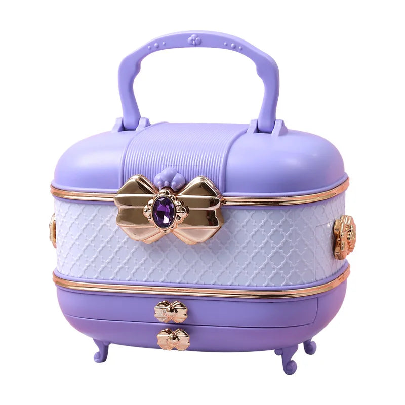 Kids Pretend Makeup Kit with Handheld Makeup Box – DIY Cosmetics Set for Role Play and Imaginative Fun