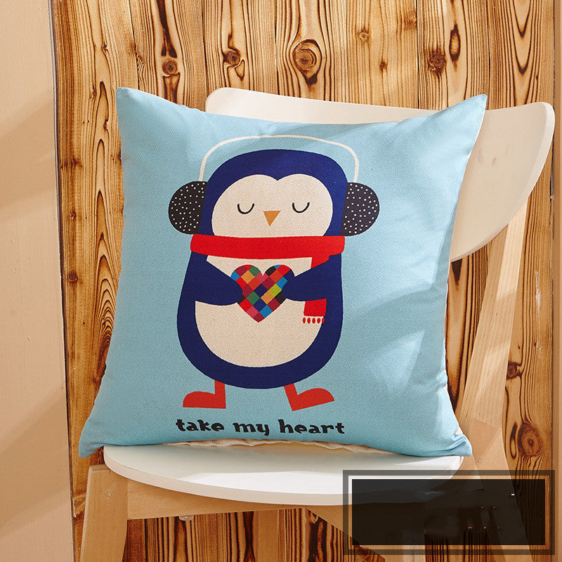 HKM-614547 Cartoon-Style Cushion Cover for Living Room, Bedroom, and Children's Room – 40cm, 45cm, 50cm Sizes