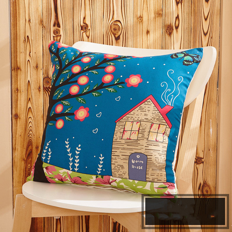 HKM-614547 Cartoon-Style Cushion Cover for Living Room, Bedroom, and Children's Room – 40cm, 45cm, 50cm Sizes