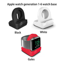 HKM-614547 Silicone Charging Stand for Apple Devices - Compact Desktop Base in Red, Dark Blue, Pink