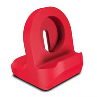 HKM-614547 Silicone Charging Stand for Apple Devices - Compact Desktop Base in Red, Dark Blue, Pink