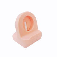 HKM-614547 Silicone Charging Stand for Apple Devices - Compact Desktop Base in Red, Dark Blue, Pink