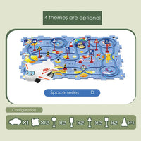 HKM-614739 Creative Preschool Jigsaw Rail Car Set for DIY Railway Track Assembly - Educational Slot Toy for Ages 2-13
