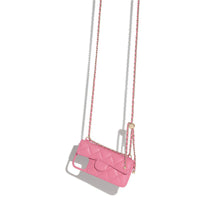 HKM-614739 Stylish Leather Clamshell Phone Case with Diagonal Lanyard for iPhone Models