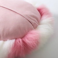 HKM-614867 Girly Heart-Shaped Striped Plush Cushion, 40cm & 45cm Sizes, Soft PP Cotton Filling