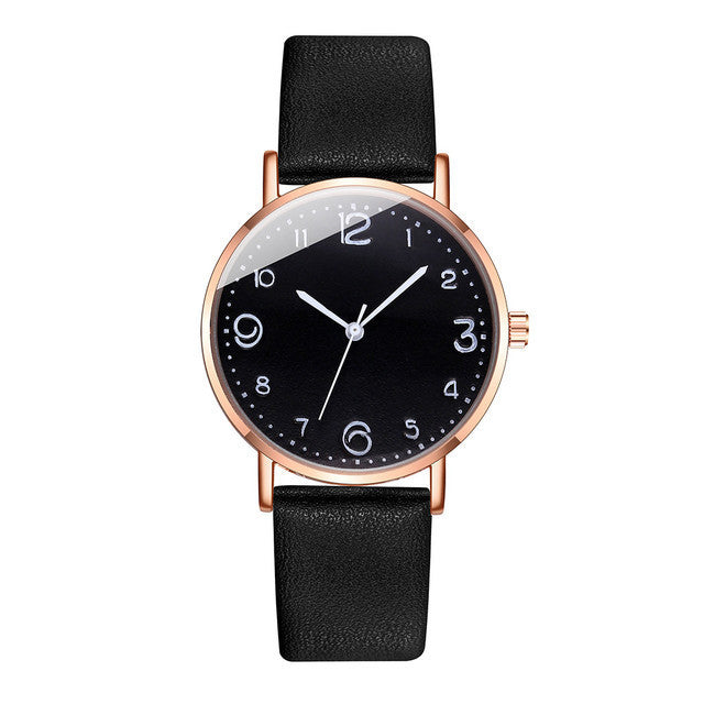 HKM-614995 Elegant Ultra-Thin Women's Watch with Multicolor Strap - Simple Korean Style Small Dial