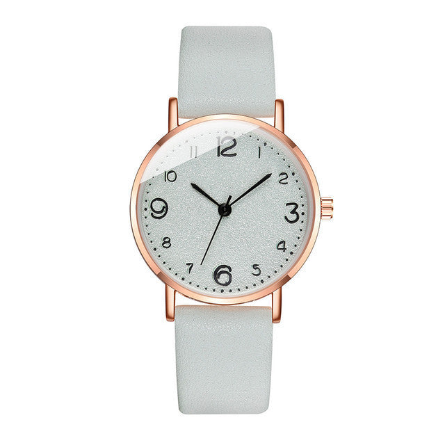 HKM-614995 Elegant Ultra-Thin Women's Watch with Multicolor Strap - Simple Korean Style Small Dial