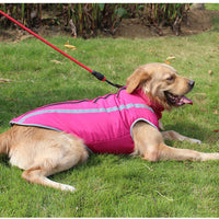 HKM-615123 Fleece Thickened Windbreaker Coat for Medium and Large Dogs – Waterproof and Warm
