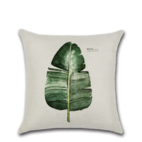 HKM-615187 Elegant Flax Leaf Cushion Cover - Modern Simple Design with PP Cotton Filling