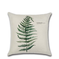 HKM-615187 Elegant Flax Leaf Cushion Cover - Modern Simple Design with PP Cotton Filling