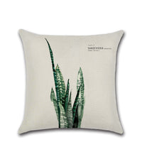 HKM-615187 Elegant Flax Leaf Cushion Cover - Modern Simple Design with PP Cotton Filling