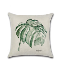 HKM-615187 Elegant Flax Leaf Cushion Cover - Modern Simple Design with PP Cotton Filling