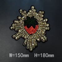 HKM-615315 Large Heart-shaped Cross Cloth Sticker for Shoes and Hats, Made from Durable Polyester