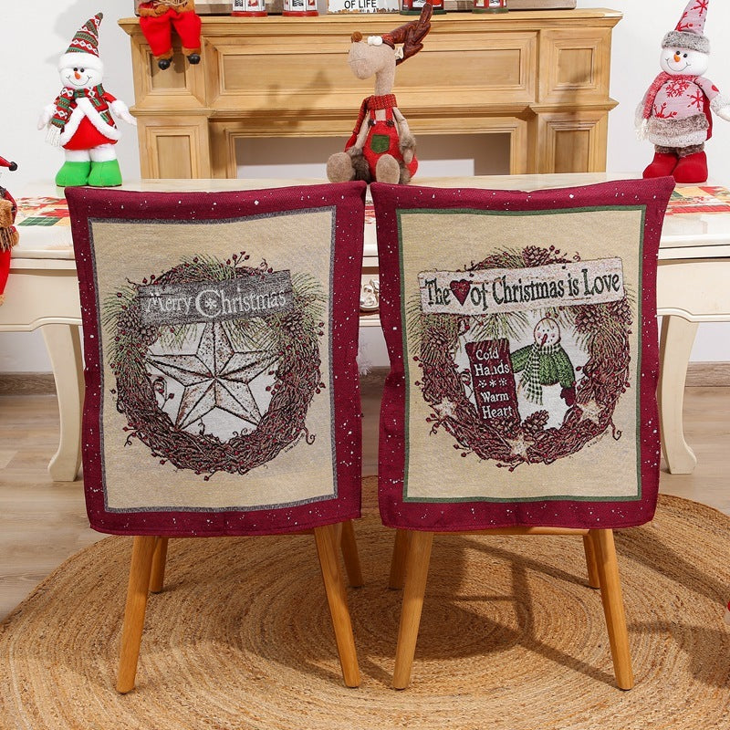 HKM-615443 Cartoon Printed Chair Cover for Old Man Style, Classic Cloth Stool Protector