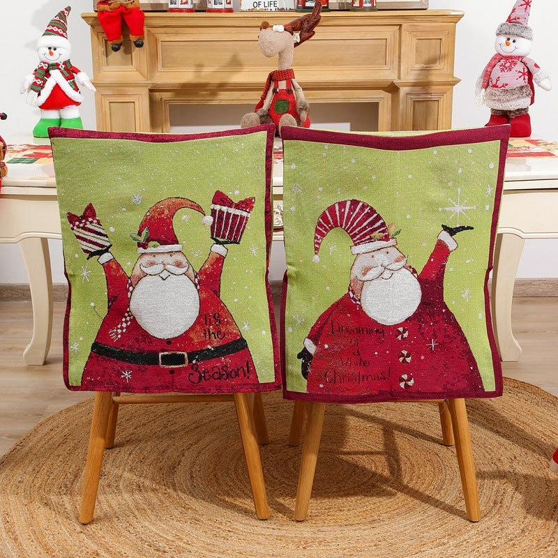 HKM-615443 Cartoon Printed Chair Cover for Old Man Style, Classic Cloth Stool Protector