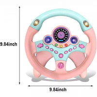 HKM-615635 Simulated Steering Wheel Toy with Lights & Music for Kids Ages 0-14+ Years