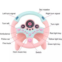 HKM-615635 Simulated Steering Wheel Toy with Lights & Music for Kids Ages 0-14+ Years