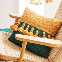 HKM-615763 Braided Travel Pillow - 45x45cm Polyester Fabric for Office and Relaxation