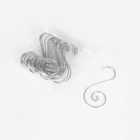 HKM-615763 Decorative Christmas Tree Hooks Set of 20 - Gold, Green, Red, Silver - 50mm PET Coated Steel Wire