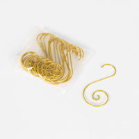HKM-615763 Decorative Christmas Tree Hooks Set of 20 - Gold, Green, Red, Silver - 50mm PET Coated Steel Wire