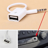 HKM-615827 USB 2.0 to 3.5mm Male AUX Audio Cable for Car Navigation and Music Playback