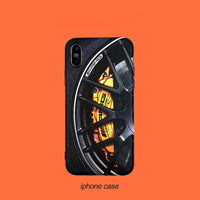 HKM-615891 Luxury Silicone Fitted Phone Case for iPhone with Sports Car Wheels Design, Dirt-Resistant and Waterproof